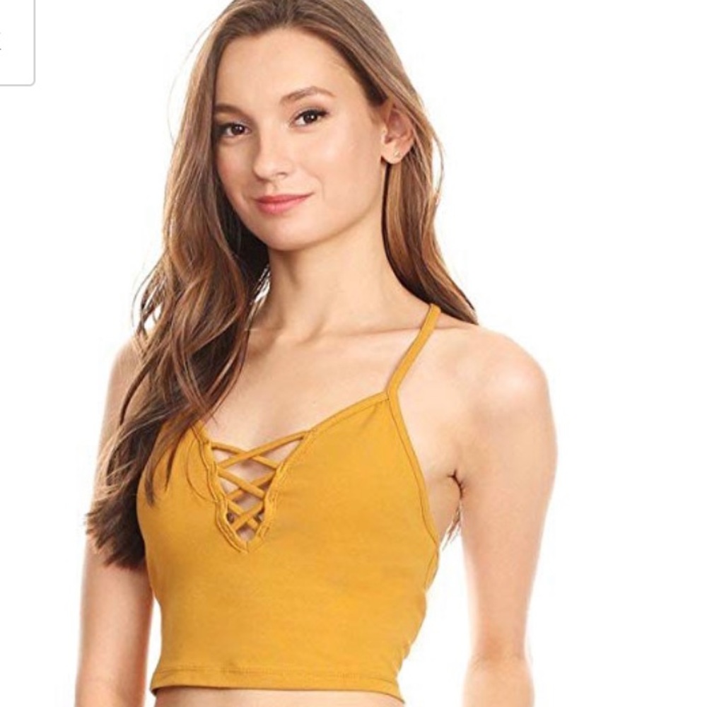 Mustard crop top